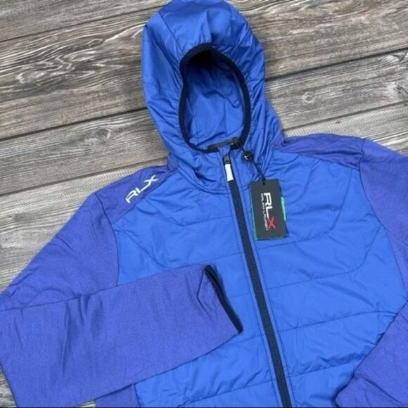 RLX Ralph Lauren Men’s Golf Hybrid Hooded Jacket Blue – Size M, MSRP $268, NWT - Picture 3 of 9